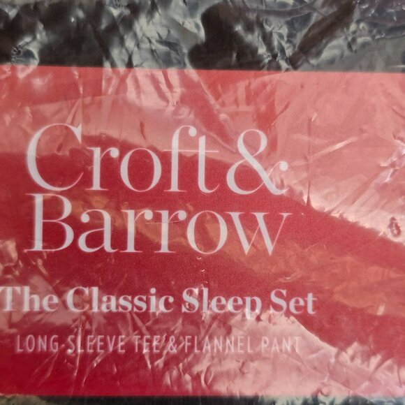 Mens Flannel Red and Black Plaid Pajama Sleep Set Long Sleeve Large JJ1036 - Picture 6 of 6